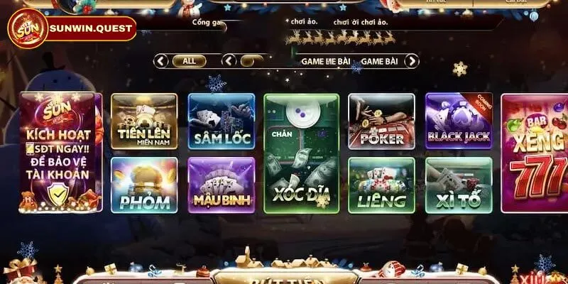 Top game bài đặc sắc hút khách nhất tại Sunwin